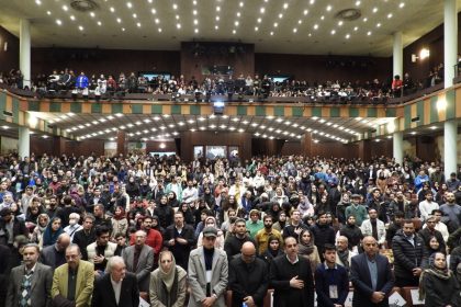 هو شدن لاریجانی و حداد عادل در مراسم سالگرد تاسیس دانشگاه تهران