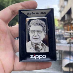 حکاکی چهره و تصیر بر روی زیپو
