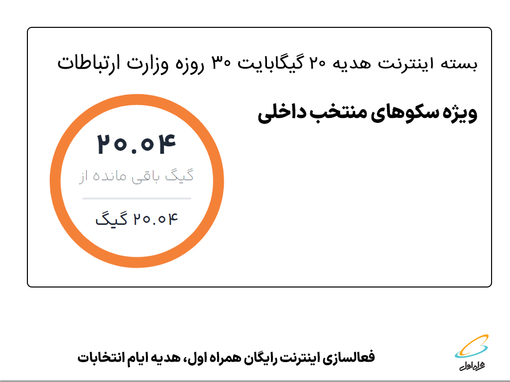 آموزش فعالسازی اینترنت رایگان همراه اول، هدیه ایام انتخابات